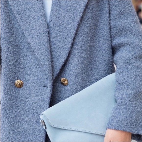 🌸Zara blue coat with gold buttons - Picture 3 of 10